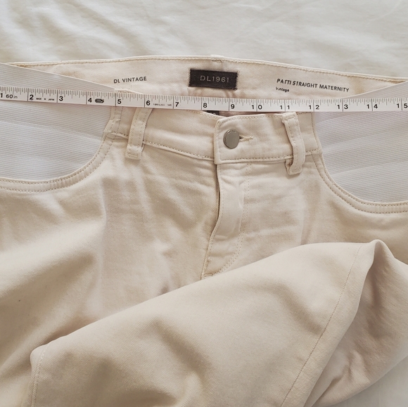 Maternity Hatch + Vintage Patti Denim Jeans - Set Of 3 Blue, Ivory, Black - Picture 13 of 16